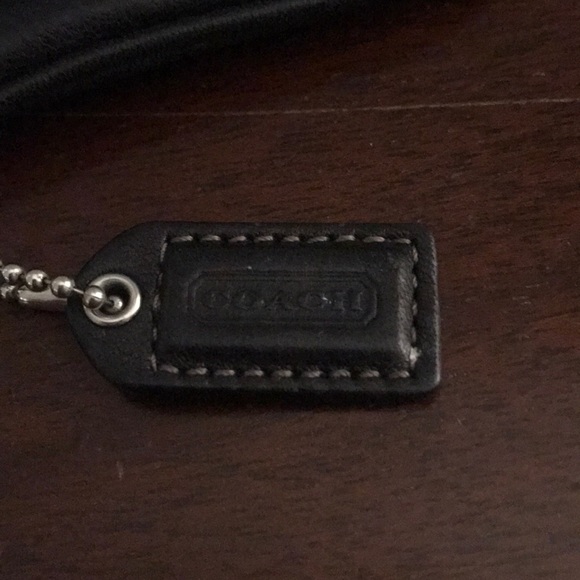 Black Leather Coach Wristlet - Picture 3 of 4